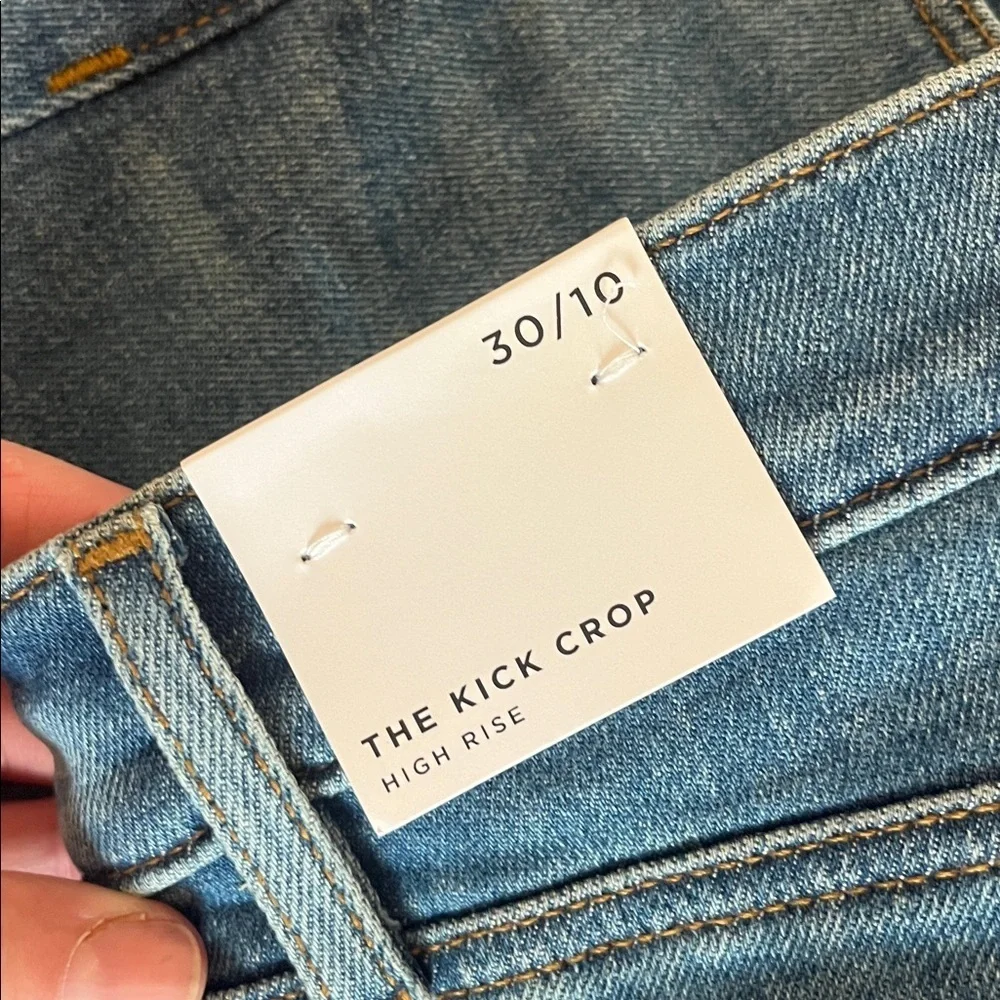 Loft Vent Hem High Rise Kick Crop Jeans, size 10